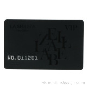 Embossed Number/Letter Card with Laser Engraved Unique No.